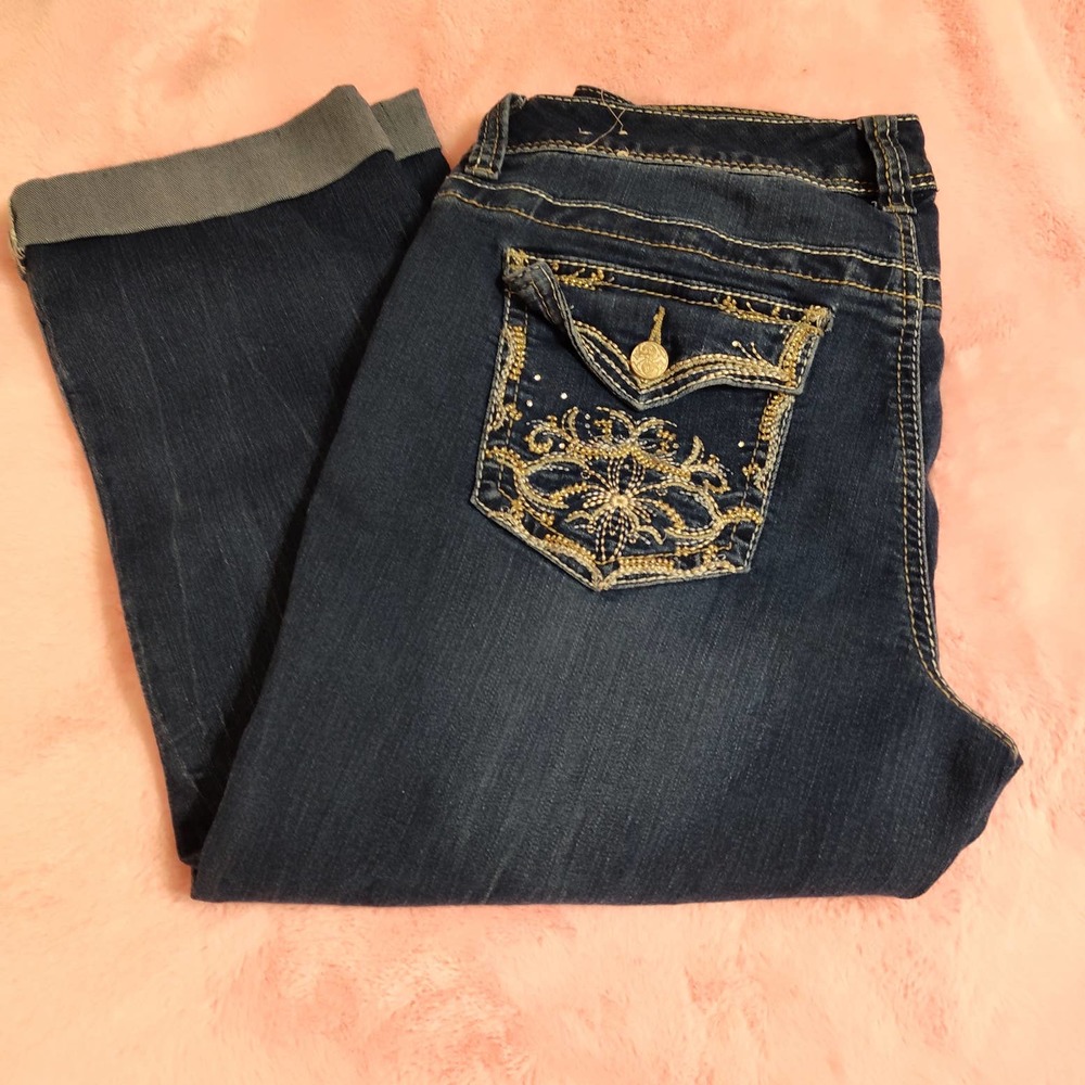 Rhythm in Blues Rolled Cuff Jeans